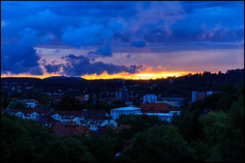 Abendstimmung über Suhl