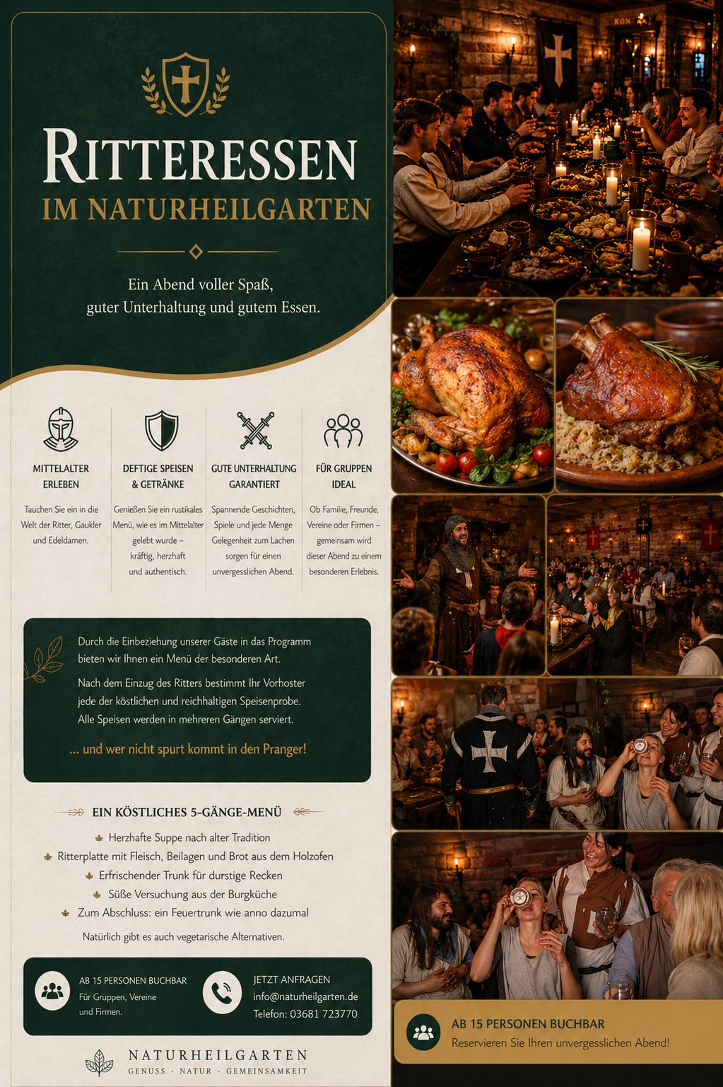 Ritteressen Menükarte