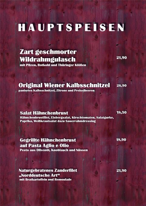 Originalkarte September 2026 – Hauptspeisen Seite 1